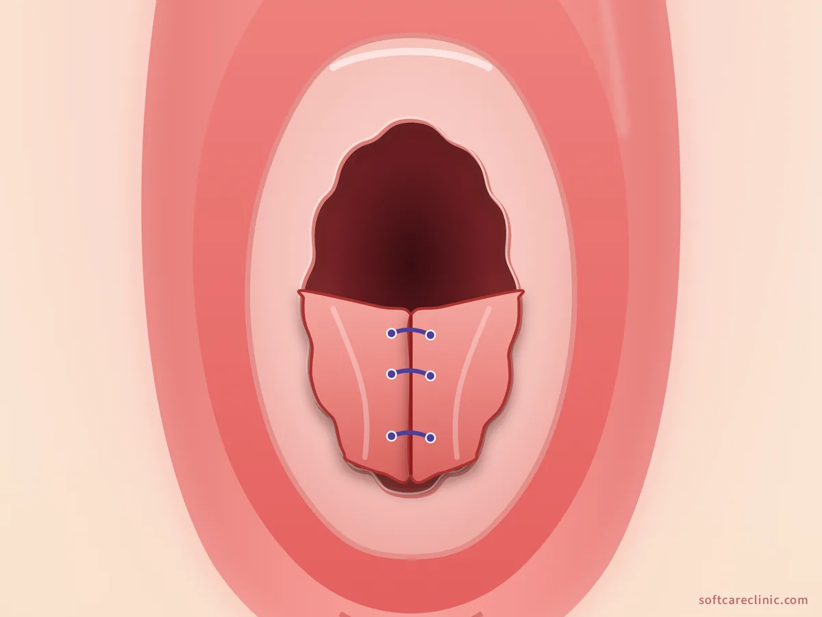 Schritt 3: Die Lappen werden miteinander vernäht Schritt 3: Die Lappen werden miteinander vernäht