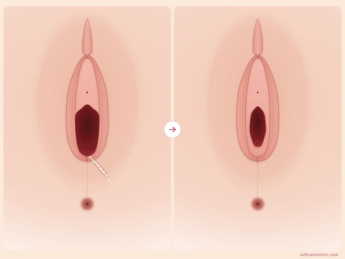 Perineoplastica prima e dopo Perineoplastica prima e dopo